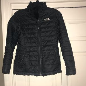 NORTHFACE reversible girls jacket
